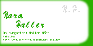 nora haller business card