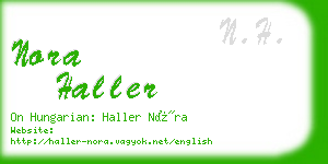 nora haller business card